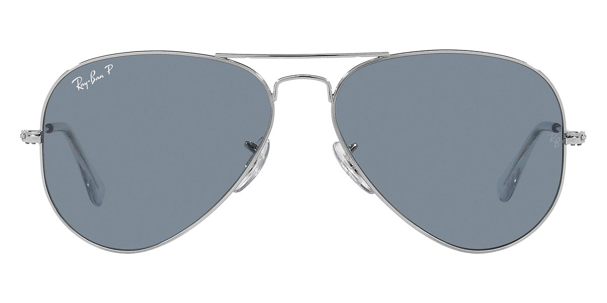 Ray-Ban® Aviator RB3025 55 RB3025 003/02 55 - Silver with Blue Polarized lenses Sunglasses