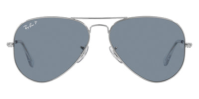 Ray-Ban® AVIATOR 0RB3025 RB3025 003/02 55 - Silver with Blue Polarized lenses Sunglasses