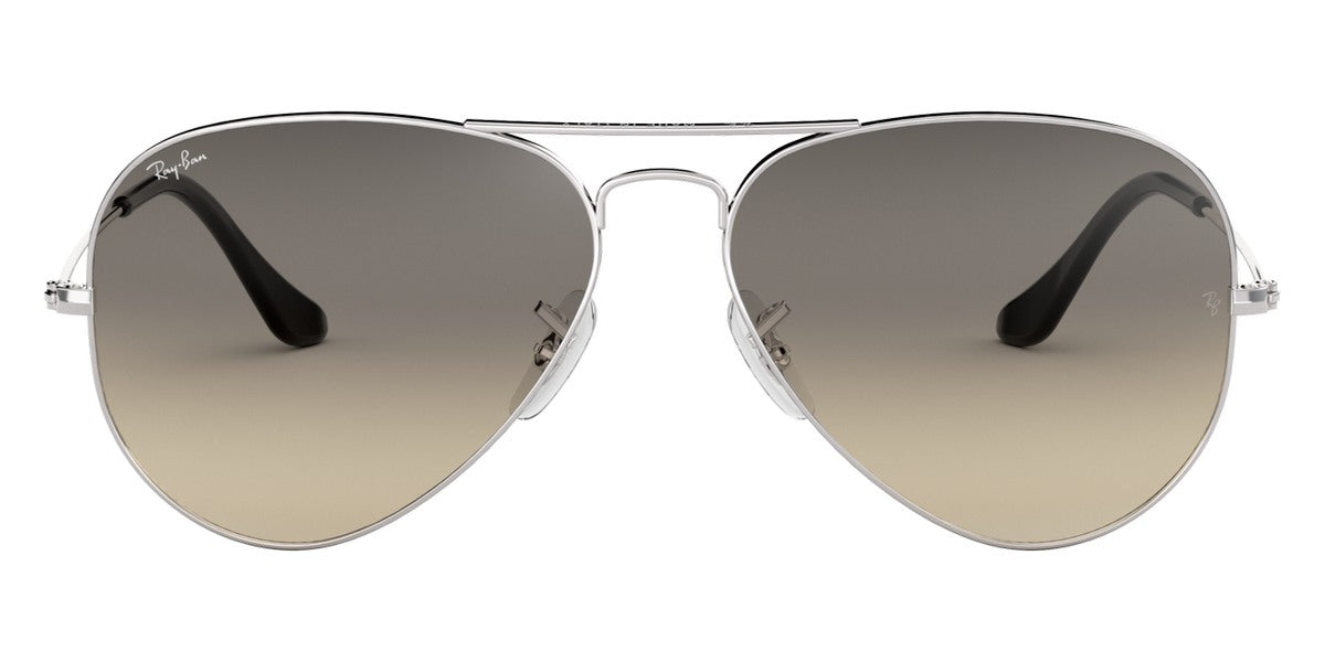 Ray-Ban® Aviator RB3025 55 RB3025 003/32 55 - Silver with Clear Gradient Gray lenses Sunglasses