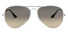 Ray-Ban® Aviator RB3025 62 RB3025 003/32 62 - Silver with Clear Gradient Gray lenses Sunglasses