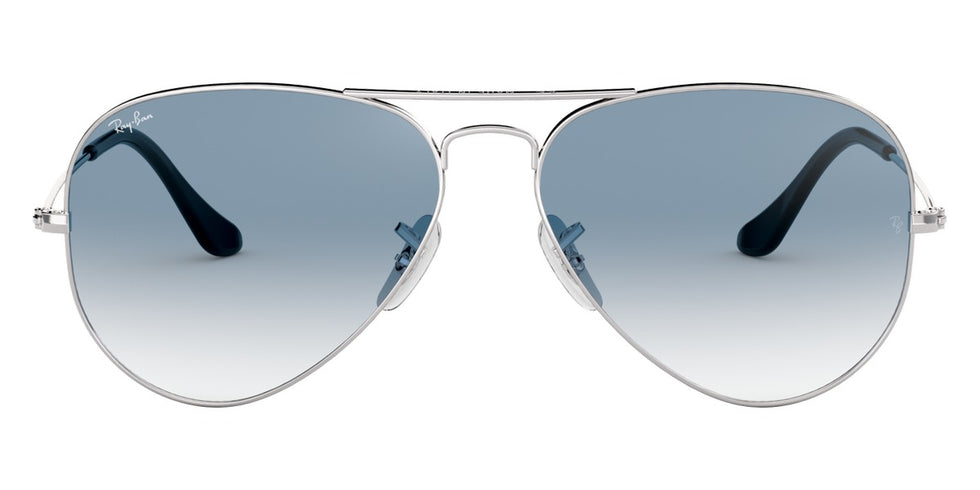Ray-Ban® Aviator RB3025 55 RB3025 003/3F 55 - Silver with Clear Gradient Blue lenses Sunglasses