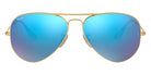 Ray-Ban® Aviator RB3025 55 RB3025 112/17 55 - Matte Arista with Gray Mirrored Blue lenses Sunglasses