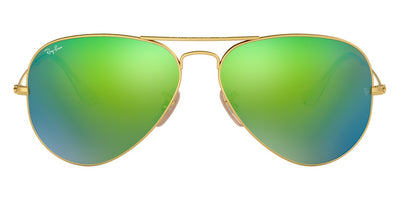 Ray-Ban® AVIATOR 0RB3025 RB3025 112/19 55 - Matte Arista with Gray Mirrored Green lenses Sunglasses