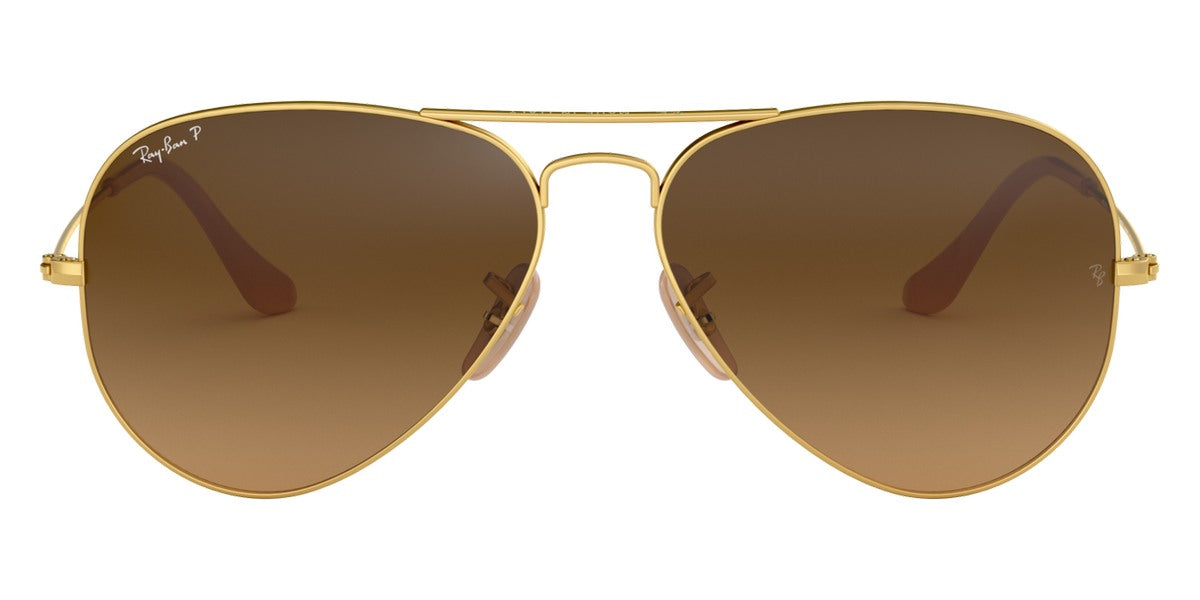 Ray-Ban® Aviator RB3025 55 RB3025 112/M2 55 - Matte Arista with Brown Gradient Polarized lenses Sunglasses