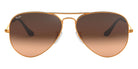 Ray-Ban® Aviator RB3025 55 RB3025 9001A5 55 - Light Bronze with Pink Gradient Brown lenses Sunglasses