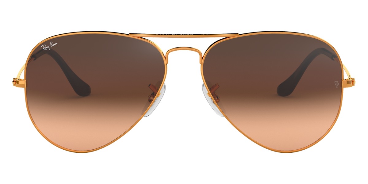 Ray-Ban® AVIATOR 0RB3025 RB3025 9001A5 55 - Light Bronze with Pink Gradient Brown lenses Sunglasses
