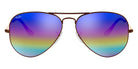 Ray-Ban® Aviator RB3025 58 RB3025 9019C2 58 - Metallic Dark Bronze with Light Gray Mirrored Rainbow lenses Sunglasses