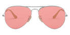 Ray-Ban® Aviator RB3025 55 RB3025 9065V7 55 - Silver with Pink lenses Sunglasses