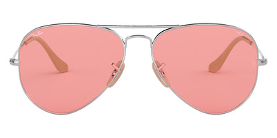 Ray-Ban® AVIATOR 0RB3025 RB3025 9065V7 55 - Silver with Pink lenses Sunglasses
