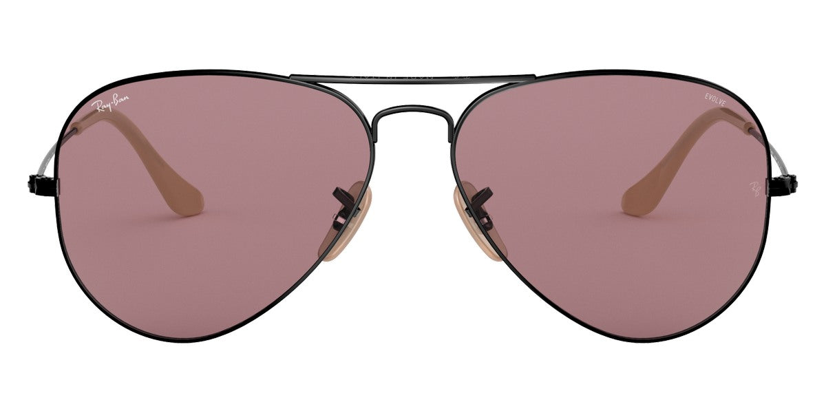 Ray-Ban® Aviator RB3025 55 RB3025 9066Z0 55 - Black with Violet lenses Sunglasses