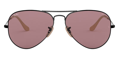 Ray-Ban® AVIATOR 0RB3025 RB3025 9066Z0 55 - Black with Violet lenses Sunglasses