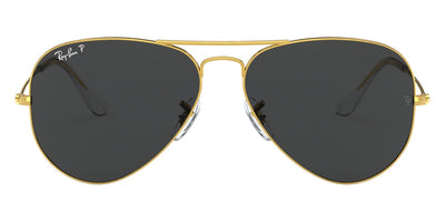 Ray-Ban® AVIATOR 0RB3025 RB3025 919648 55 - Legend Gold with Black Polarized lenses Sunglasses