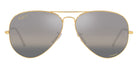 Ray-Ban® Aviator RB3025 62 RB3025 9196G3 62 - Legend Gold with Polarized Clear Gradient Dark Gray lenses Sunglasses