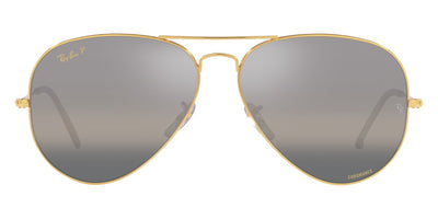 Ray-Ban® AVIATOR 0RB3025 RB3025 9196G3 55 - Legend Gold with Polarized Clear Gradient Dark Gray lenses Sunglasses
