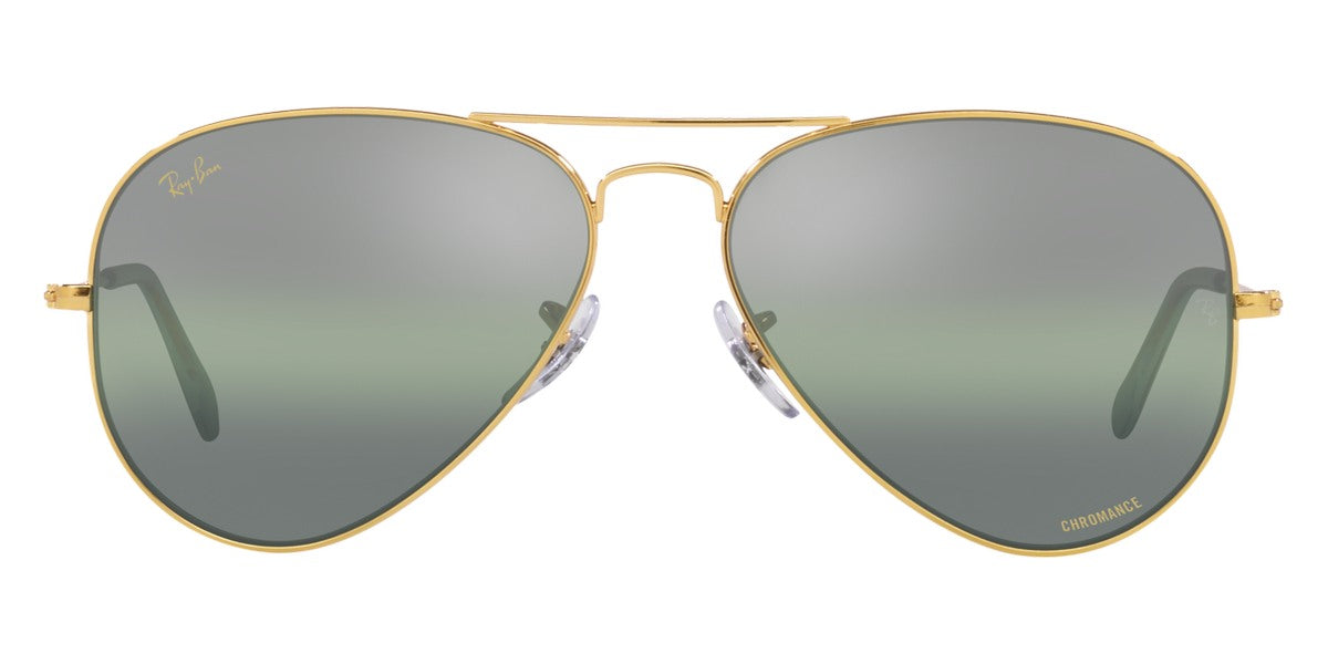 Ray-Ban® AVIATOR 0RB3025 RB3025 9196G4 55 - Legend Gold with Gradient Dark Green Mirrored lenses Sunglasses