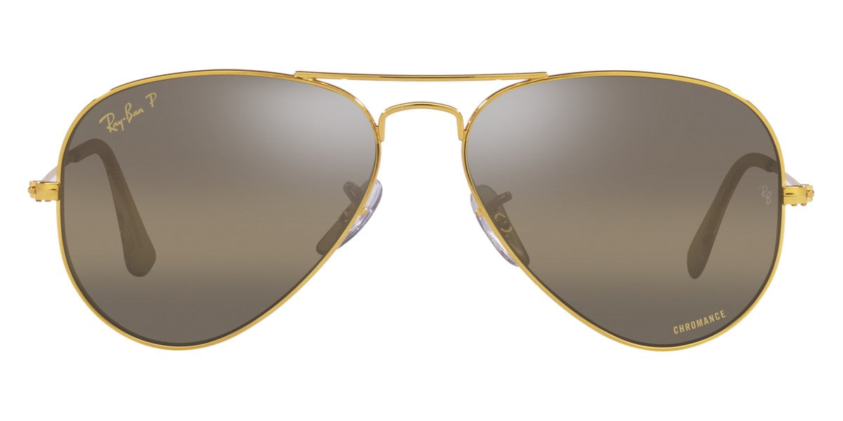 Ray-Ban® Aviator RB3025 55 RB3025 9196G5 55 - Legend Gold with Polarized Clear Gradient Dark Brown lenses Sunglasses