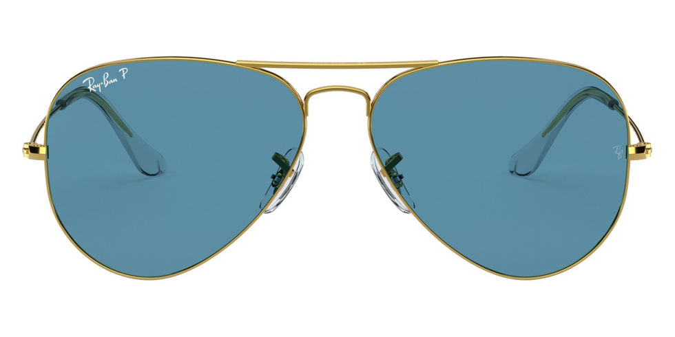 Ray-Ban® Aviator RB3025 55 RB3025 9196S2 55 - Legend Gold with Blue Polarized lenses Sunglasses