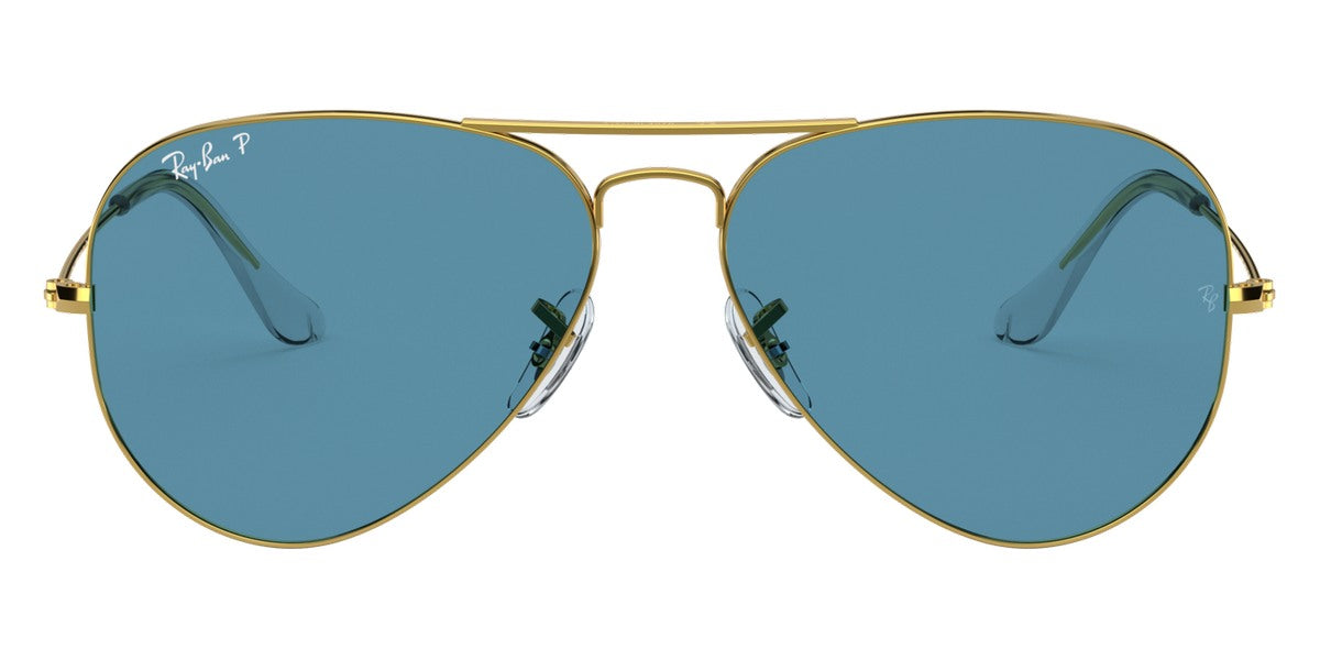 Ray-Ban® AVIATOR 0RB3025 RB3025 9196S2 55 - Legend Gold with Blue Polarized lenses Sunglasses