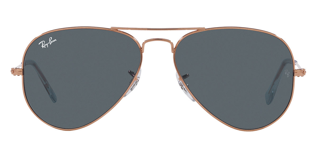 Ray-Ban® Aviator RB3025 55 RB3025 9202R5 55 - Rose Gold with Blue lenses Sunglasses