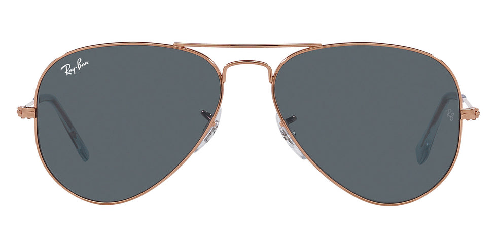 Ray-Ban® Aviator RB3025 55 RB3025 9202R5 55 - Rose Gold with Blue lenses Sunglasses
