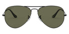 Ray-Ban® Aviator RB3025 58 RB3025 W3361 58 - Matte Black with G-15 Green Polarized lenses Sunglasses