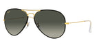 Ray-Ban® Aviator Full Color RB3025Jm RB3025JM 919671 58 - Black On Legend Gold with Gray Gradient lenses Sunglasses