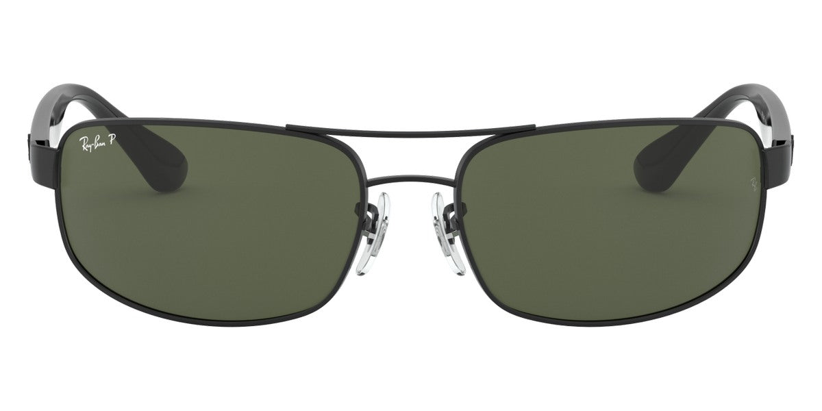 Ray-Ban® RB3445 RB3445 002/58 61 - Black with Dark Green Polarized lenses Sunglasses