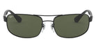 Ray-Ban® RB3445 RB3445 002/58 61 - Black with Dark Green Polarized lenses Sunglasses