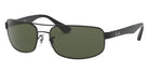 Ray-Ban® RB3445 RB3445 006/11 61 - Matte Black with Light Gray Gradient Dark Gray lenses Sunglasses