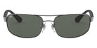 Ray-Ban® RB3445 RB3445 002/58 64 - Black with Dark Green Polarized lenses Sunglasses