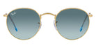 Ray-Ban® Round Metal RB3447 RB3447 900396 53 - Dark Bronze with Light Blue Gradient Brown lenses Sunglasses