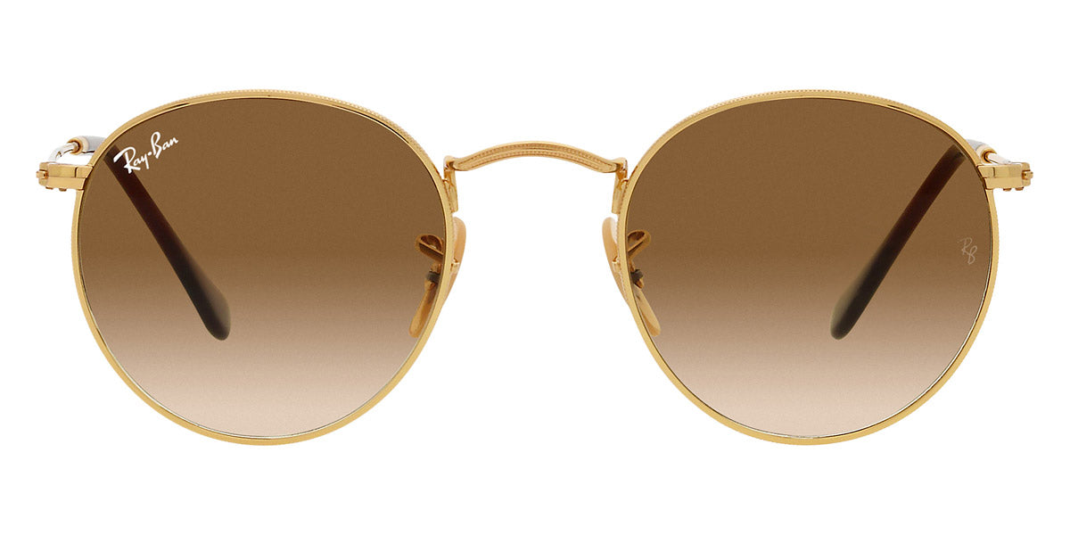 Ray-Ban® ROUND METAL 0RB3447 RB3447 001/51 53 - Gold with Brown lenses Sunglasses