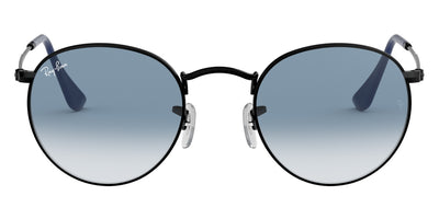 Ray-Ban® ROUND METAL 0RB3447 RB3447 006/3F 50 - Matte Black with Clear Gradient Blue lenses Sunglasses