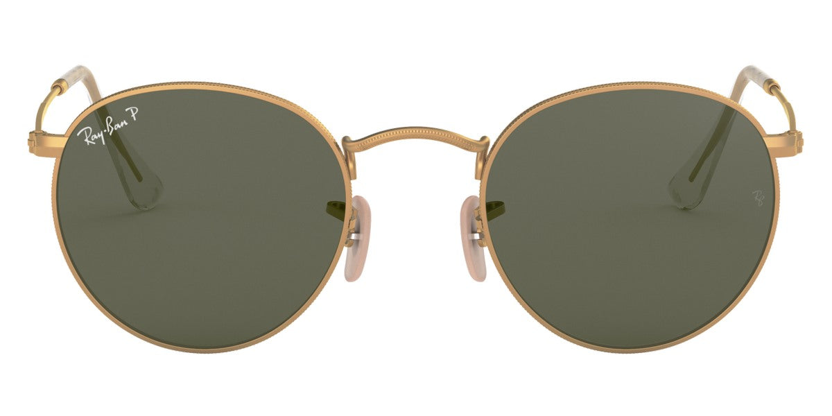 Ray-Ban® Round Metal RB3447 RB3447 9229B1 50 - Antique Gunmetal with Dark Gray lenses Sunglasses