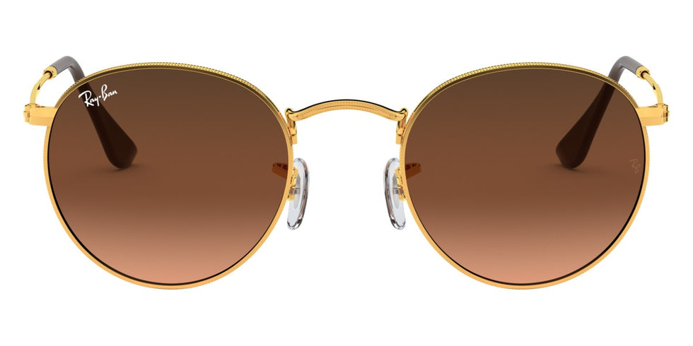 Ray-Ban® Round Metal RB3447 RB3447 920231 50 - Rose Gold with Green lenses Sunglasses