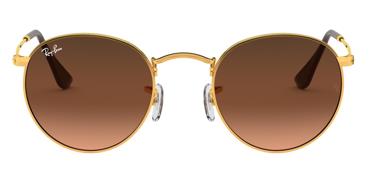 Ray-Ban® ROUND METAL 0RB3447 RB3447 9001A5 53 - Light Bronze with Pink Gradient Brown lenses Sunglasses