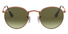 Ray-Ban® Round Metal RB3447 RB3447 9196BL 53 - Legend Gold with Photochromic Gray/Blue Light Filter lenses Sunglasses