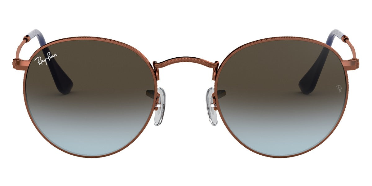 Ray-Ban® Round Metal RB3447 RB3447 920231 53 - Rose Gold with Green lenses Sunglasses