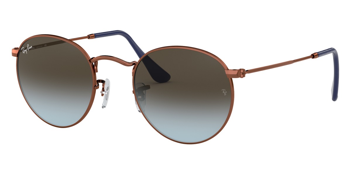 Ray-Ban® Round Metal RB3447 RB3447 001/51 53 - Gold with Brown lenses Sunglasses