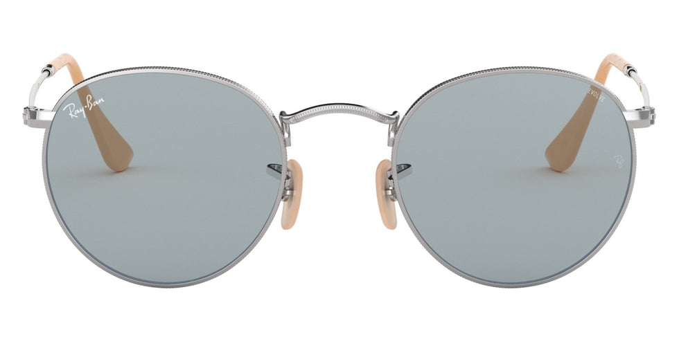 Ray-Ban® Round Metal RB3447 RB3447 9230R5 53 - Antique Copper with Blue lenses Sunglasses