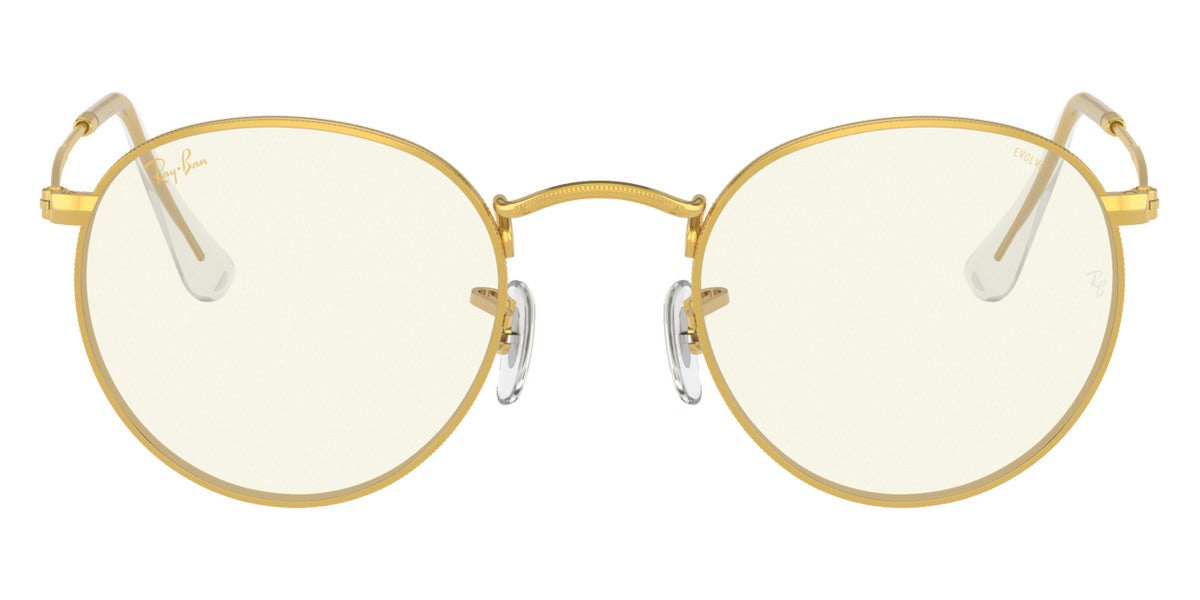 Ray-Ban® Round Metal RB3447 RB3447 9202B1 50 - Rose Gold with Dark Gray lenses Sunglasses