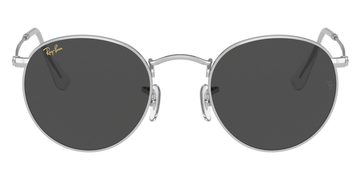 Ray-Ban® ROUND METAL 0RB3447 RB3447 9198B1 53 - Silver with Dark Gray lenses Sunglasses