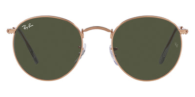 Ray-Ban® ROUND METAL 0RB3447 RB3447 920231 53 - Rose Gold with Green lenses Sunglasses