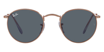 Ray-Ban® ROUND METAL 0RB3447 RB3447 9202R5 53 - Rose Gold with Blue lenses Sunglasses