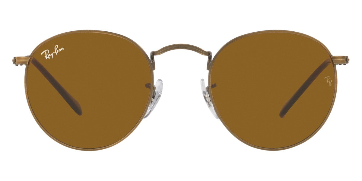 Ray-Ban® Round Metal RB3447 RB3447 9202B1 53 - Rose Gold with Dark Gray lenses Sunglasses