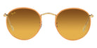 Ray-Ban® Round Full Color RB3447Jm RB3447JM 91963C 50 - Yellow On Legend Gold with Yellow Vintage Oran Gradient Brown lenses Sunglasses