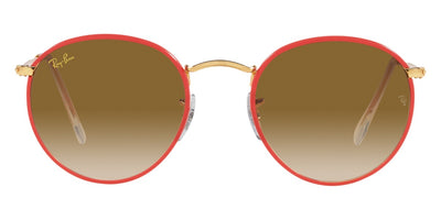 Ray-Ban® ROUND FULL COLOR 0RB3447JM RB3447JM 919651 50 - Red On Legend Gold with Clear Gradient Brown lenses Sunglasses