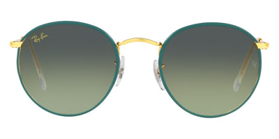 Ray-Ban® Round Full Color RB3447Jm RB3447JM 9196BH 50 - Petroleum On Legend Gold with Vintage Green Gradient Blue lenses Sunglasses