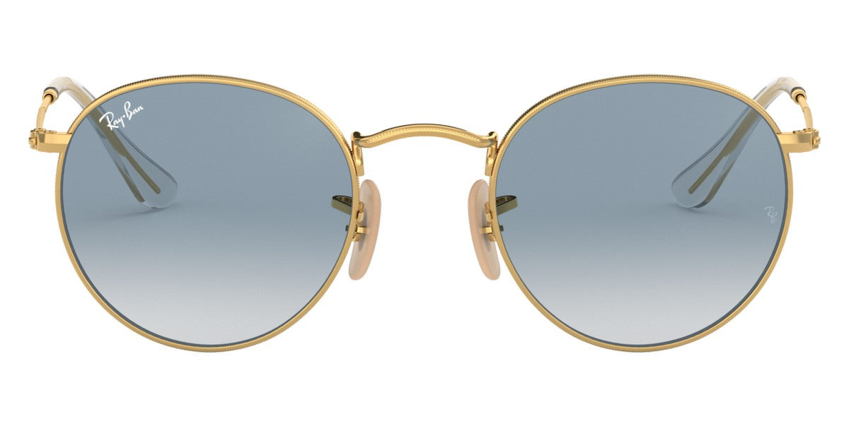 Ray-Ban® Round Metal RB3447N RB3447N 001/3F 50 - Arista with Clear Gradient Blue lenses Sunglasses