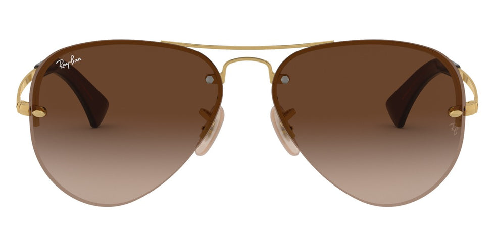 Ray-Ban® RB3449 RB3449 004/55 59 - Gunmetal with Light Green Mirrored Blue lenses Sunglasses